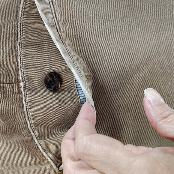 Orvis Mens Khaki Tan Shorts Size 36 100% Pima Cotton - Picture 5 of 9